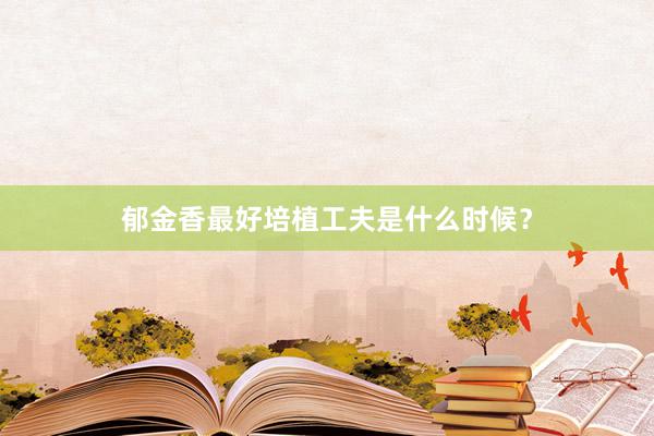 郁金香最好培植工夫是什么时候？
